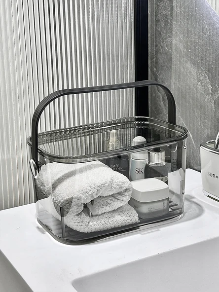 Öğrenci Yurdu Banyo Sepeti - Şeffaf Desenli - 2