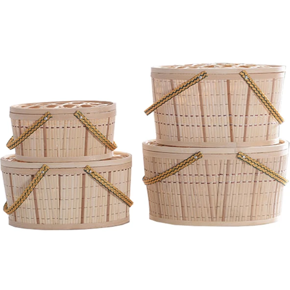 Bambu Dokuma Yumurta Sepeti - Buti 22*14*10 Oval Sepet 1.00kg Yumurta - 6