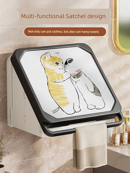 Katlanabilir Banyo Rafı - Kristal Desenli - Siyah Kutu - Minnie Fiyonk - 2