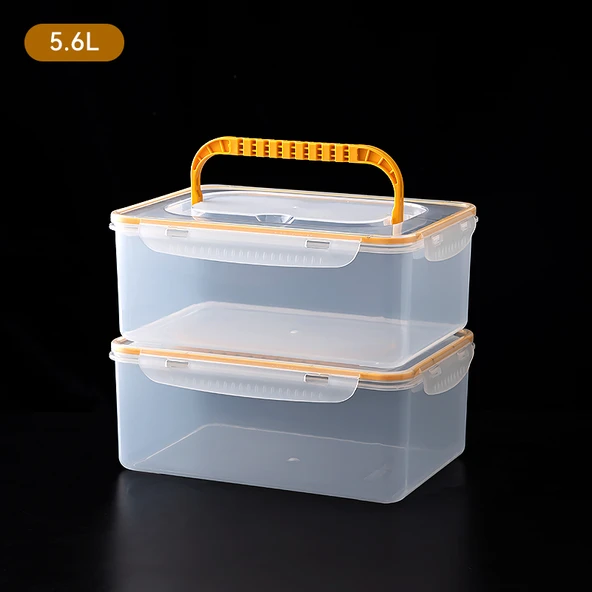 Şeffaf Çay Seti Saklama Kutusu - Küçük Boy 5.6L - 2'li Paket