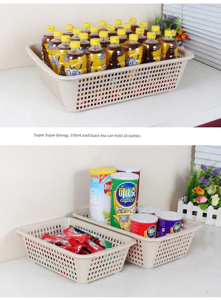 Dikdörtgen Plastik Masaüstü Organizer Sepet - Leylak-3 - 10
