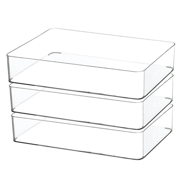 Kapaklı İstiflenebilir Şeffaf Saklama Kutusu - 8250 Dar - Resim 3