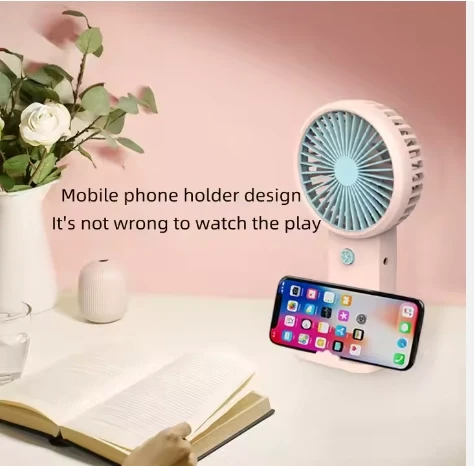 Şarjlı Masa Ve El Fanı Taşınabilir Şarjlı Edilebilir Mini Fan - 4