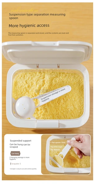 Pirinç ve Tahıl Saklama Kabı - 1.2L - 2'li Set - Ölçü Kaşıklı - Resim 11