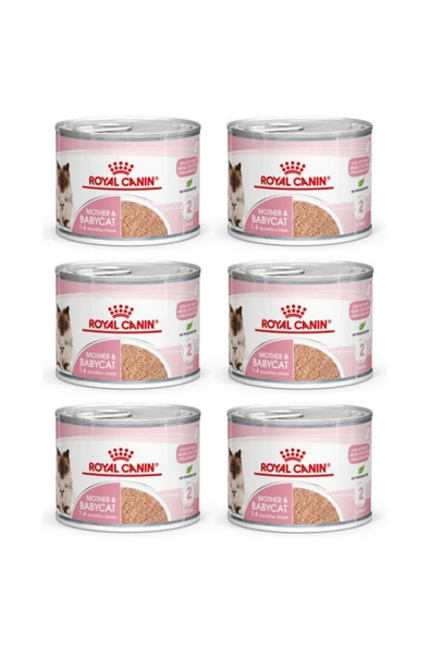 Royal Canin Hamile Anne ve Yavru Kediler Için Konserve Mama 195 Gr X 6 Adet