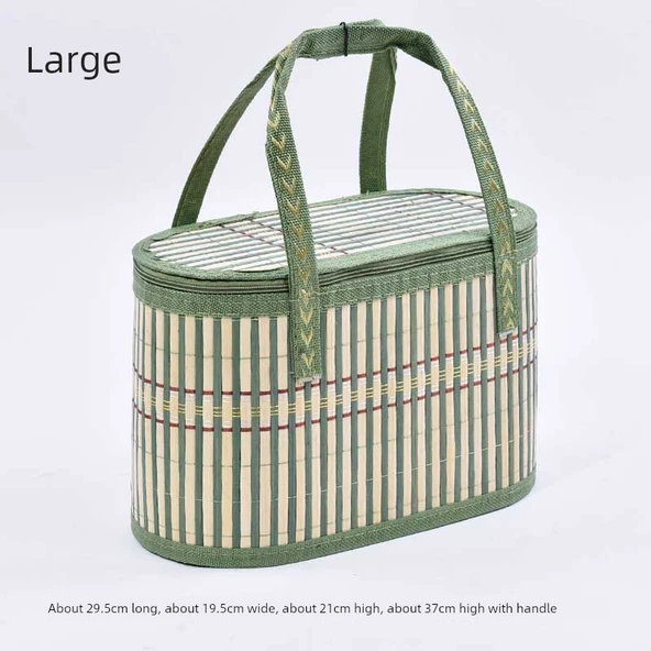 Katlanabilir Bambu Sepet - 30 x 20 x 20 cm