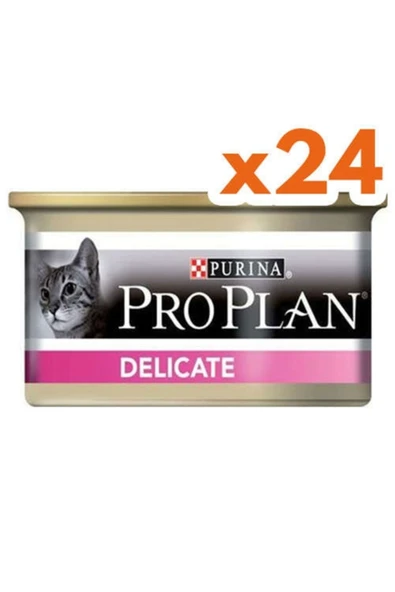 Pro Plan Delicate Hassas Hindi Etli Kedi Konservesi 85 Gr ( 24 Adet X 85 Gr )