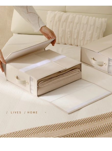 Katlanabilir Kumaş Saklama Kutusu - Şeftali Tozu - Resim 10