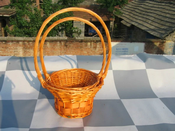 Rattan Hasır Sepet - Kırmızı (Trumpet) - 8
