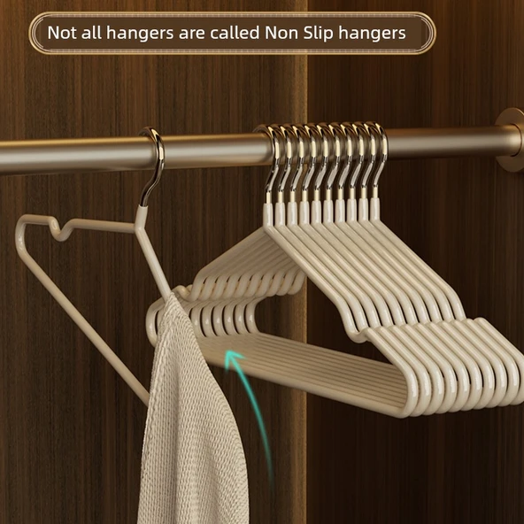 Kaymaz Elbise Askısı - Yetişkin - 10'lu Paket - İskandinav Yeşili - Standart 40g - Resim 4