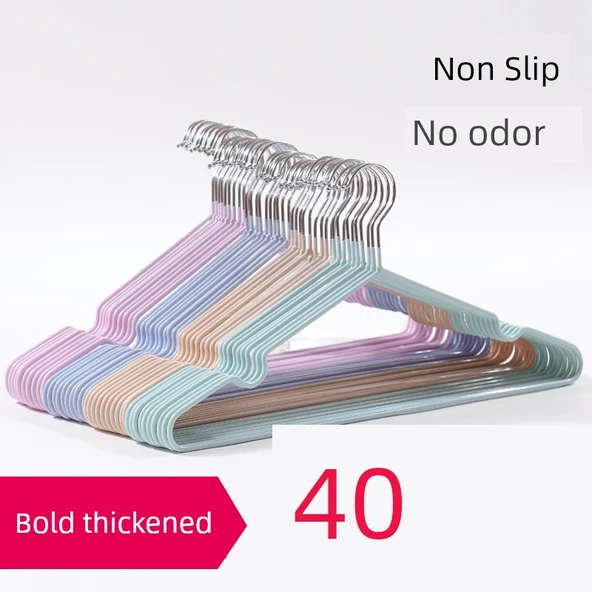 Kaymaz Elbise Askısı - Yetişkin - 10'lu Paket - İskandinav Yeşili - Standart 40g - Resim 2