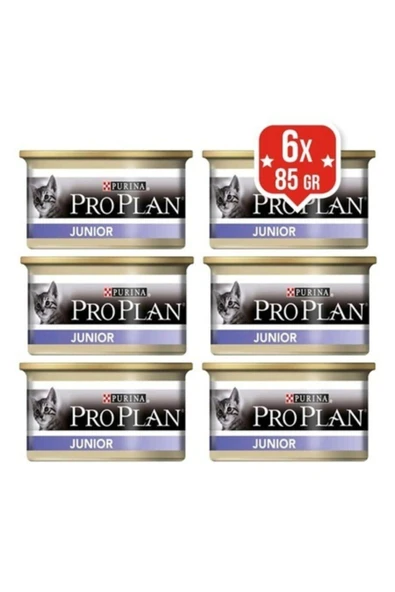 Pro Plan Junior Konserve Kedi Maması Tavuklu 85 G 6 Adet