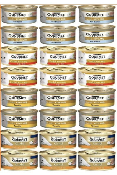 Gourmet Kıyılmış Karışık Kedi Konserler 85. Gr 24 Lü Paket ürün görseli
