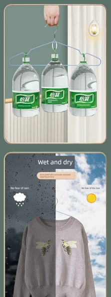 Kaymaz Elbise Askısı - Yetişkin - 10'lu Paket - İskandinav Yeşili - Standart 40g - Resim 10