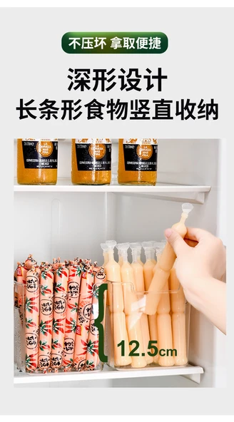 Buzdolabı Yan Kapı Saklama Kutusu - Kalın Şeffaf Küçük Boy (2'li Paket) - Resim 11