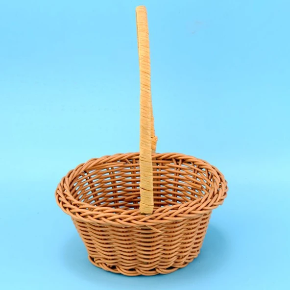 Kare Model - Imitasyon Rattan Küçük Sepet - Oyuncak, Şeker ve Hediye Sepeti - 8
