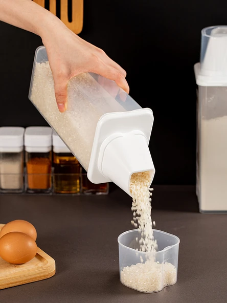 Hava Geçirmeyen Gıda Saklama Kabı - Büyük Boy 1.2L (Ölçü Kontrollü) - 6
