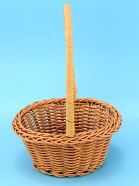 Kare Model - Imitasyon Rattan Küçük Sepet - Oyuncak, Şeker ve Hediye Sepeti - 4