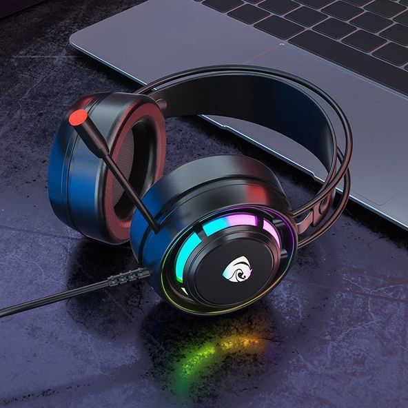 Gaming Kulaklık - Siyah Çift Delikli Işıltılı Versiyon - 5
