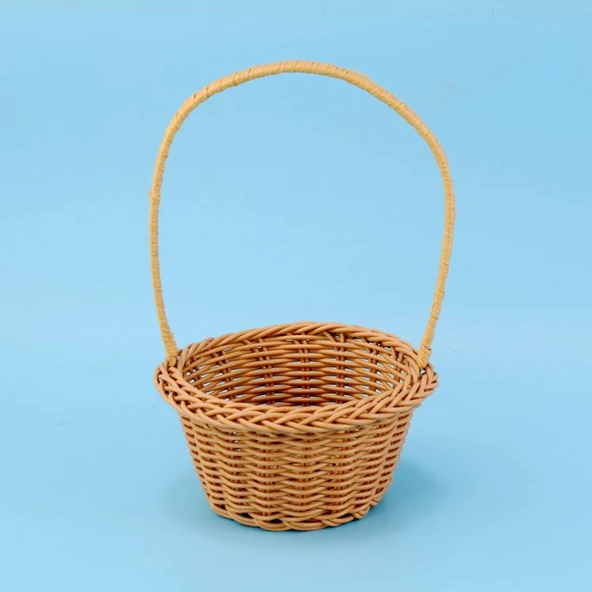 Kare Model - Imitasyon Rattan Küçük Sepet - Oyuncak, Şeker ve Hediye Sepeti - 7
