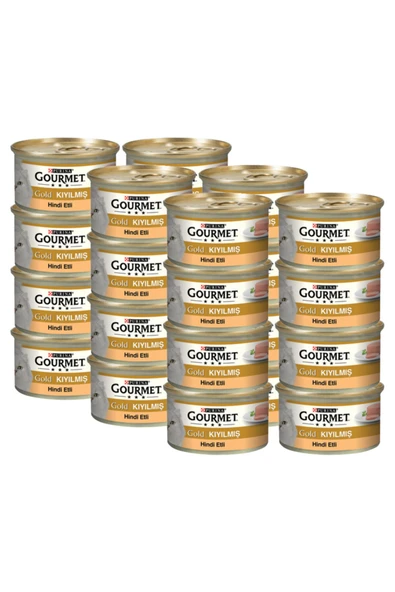 Gourmet Gold Kıyılmış Hindili Yetişkin Kedi Konservesi 85 gr 24 Adet ürün görseli