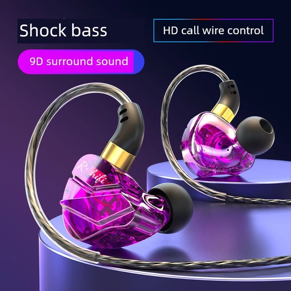 S16 3.5mm Kablolu Bass Oyun Kulaklığı - Mor - 4