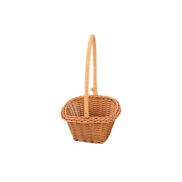 Kare Model - Imitasyon Rattan Küçük Sepet - Oyuncak, Şeker ve Hediye Sepeti
