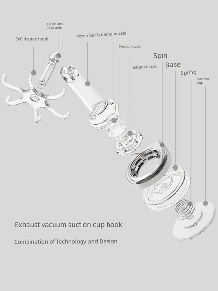 Altı Çengelli Döner Mutfak Saklama Askısı - Krem 3 Adet - Resim 3