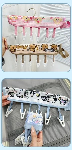 Katlanabilir Seyahat Askısı - Panda Desenli - 8