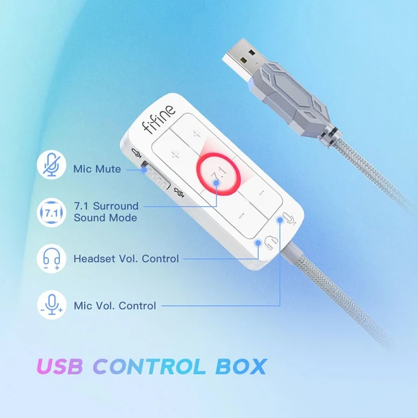 7.1 Surround Ses USB Gaming Kulaklığı - Pembe - 3