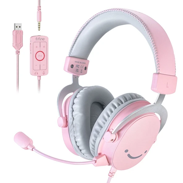 7.1 Surround Ses USB Gaming Kulaklığı - Pembe