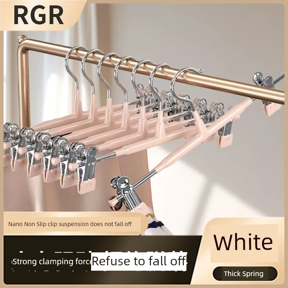 Klipsli Metal Pantolon Askısı - Kaymaz - 10'lu - Gri - 3