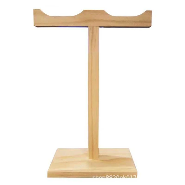 Ahşap Kulaklık Standı - Çift Asılı Çok Delikli Kulaklık Çerçevesi - 6