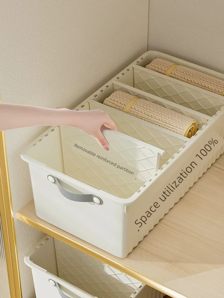 Çekmeceli Plastik Saklama Kutusu - Kapaksız Büyük -7, Çıkarılabilir Bölmeli - 3