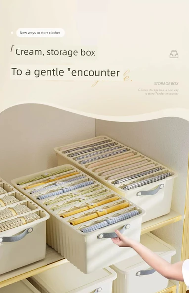 Çekmeceli Plastik Saklama Kutusu - Kapaksız Büyük -7, Çıkarılabilir Bölmeli - 7