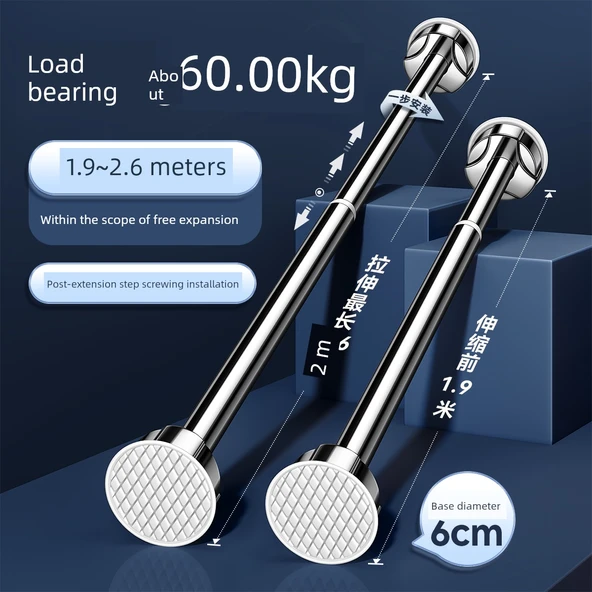 Paslanmaz Çelik Çamaşır Askısı - 1.9~2.6 Metre [27 Çap] (Klasik)