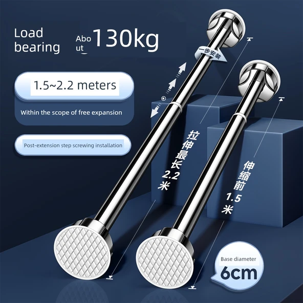 Paslanmaz Çelik Çamaşır Askısı - 1.5~2.2 Metre [27 Çap] (Klasik)