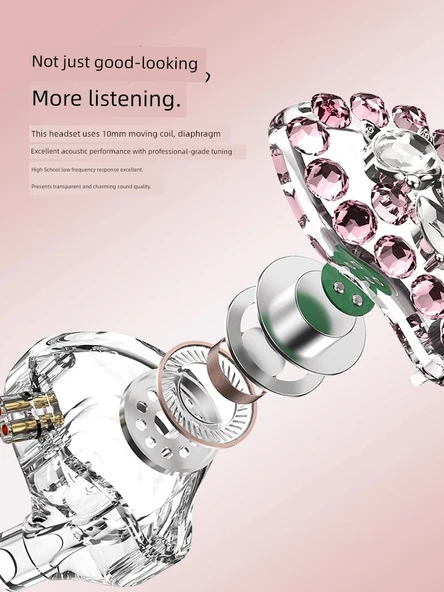 Type-C Kablolu Kulak İçi HIFI Kulaklık - Mor - 5