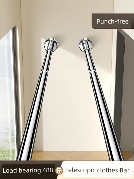 Paslanmaz Çelik Çamaşır Askısı - 1.5~2.2 Metre [33 Çap] (Kalın) - 2