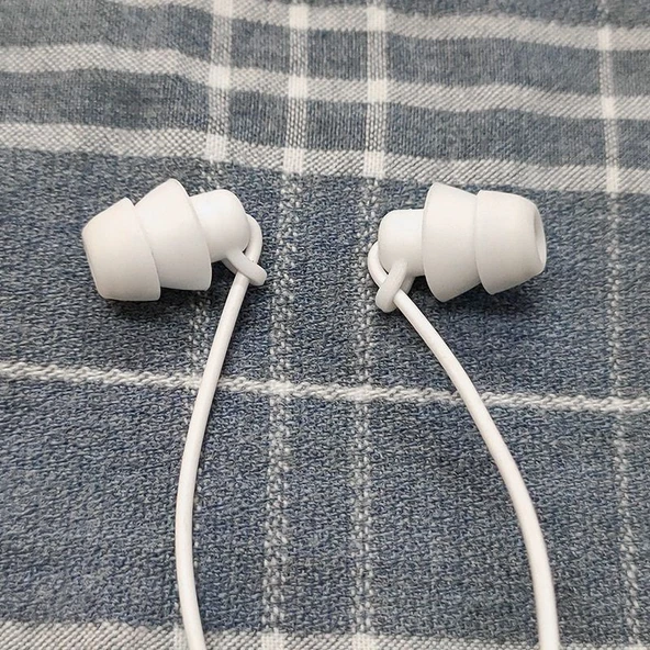 Uyku Kulaklığı - 3.5mm Android - Çift Katmanlı Beyaz