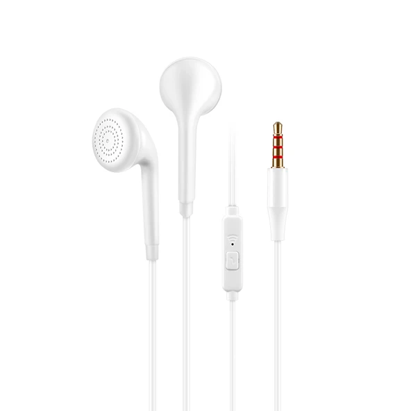 Mikrofonlu Kablolu Kulaklık - K20 Model - Beyaz Renk - Çantalı - 6