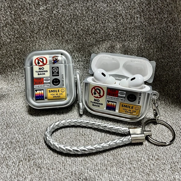 Mario AirPods 4 Koruyucu Kılıf - Etiket Mario Tekli Kılıf - 10
