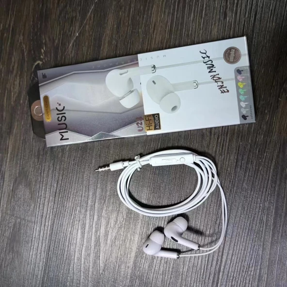 Kablolu Kulaklık - Type-C / 3.5mm - Ekstra Bas - Mikrofonlu - Kutu İçeriği 3.5mm