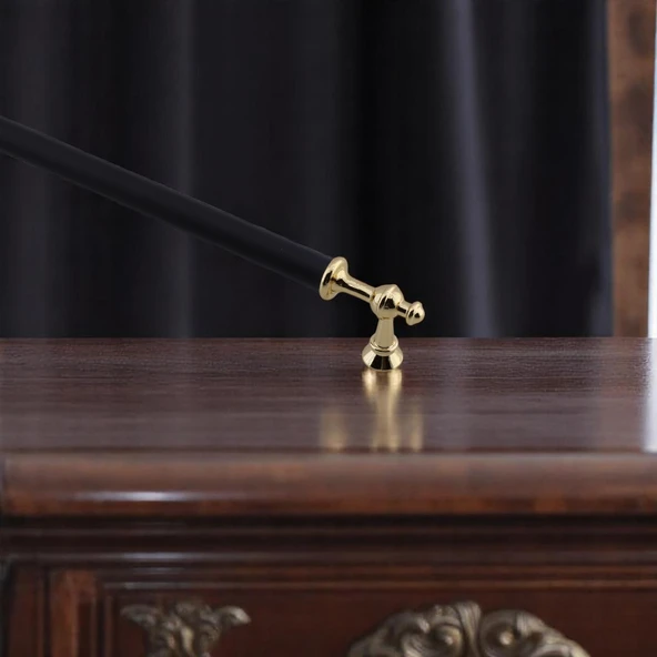 Melis (224 mm - 22.4 cm) Siyah Gold Metal Mobilya Mutfak Çekmece Dolap Dolabı Kulbu Kulpu Kulpları - Resim 4