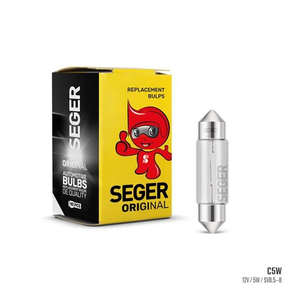 AMPUL C5W 12V 5W SV8.5-8 35MM SOFİT STANDART YENİLEME - 1