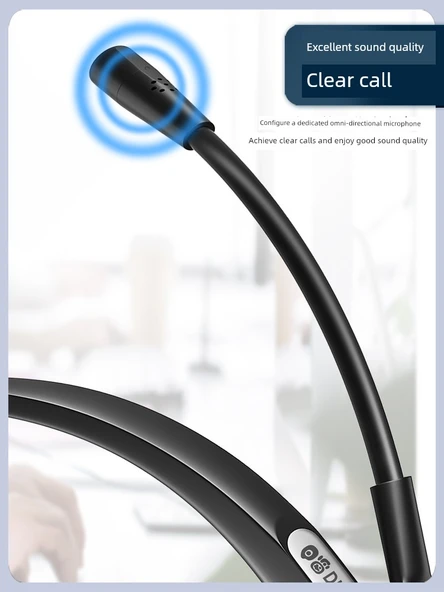 Tek Kulak Type-C Aktif Gürültü Önleyici, Ayarlanabilir Ses ve Sessiz Bilgisayar/Telefon Kulaklığı - 5