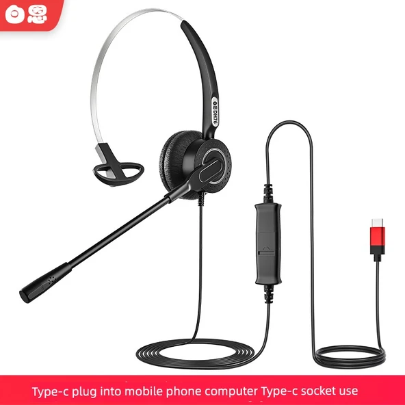 Tek Kulak Type-C Girişli Bilgisayar/Telefon Kulaklığı