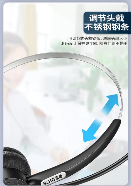 Tek Kulak Type-C Aktif Gürültü Önleyici, Ayarlanabilir Ses ve Sessiz Bilgisayar/Telefon Kulaklığı - 11