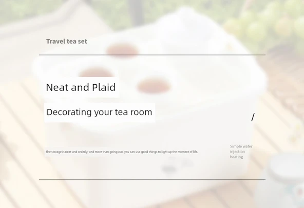 Seyahat Tipi Çay Seti Saklama Kutusu - Mavi (Büyük Boy) - Resim 10