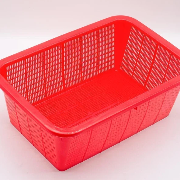 Kırmızı Plastik Sepet - 490x370x170 mm